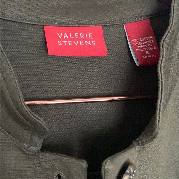 Valerie Stevens Green Utility Jacket NWOT - Picture 2 of 5